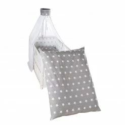 Babybettwäsche LITTLE STARS - grau-weiß - 100x135 cm 7 Babybettwäsche LITTLE STARS - grau-weiß - 100x135 cm -Heimtextilien Verkäufe 0295004200 03 1600Wx1600H