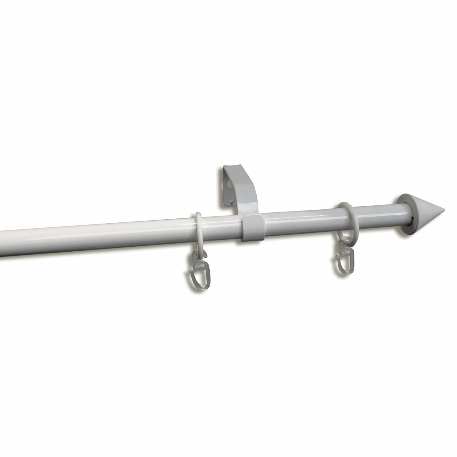 Gardinenstange - weiß - ausziehbar - 120-180 cm 3 Gardinenstange - weiß - ausziehbar - 120-180 cm