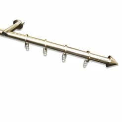 Gardinenstange - edelstahl - mit Spitze - 240 cm