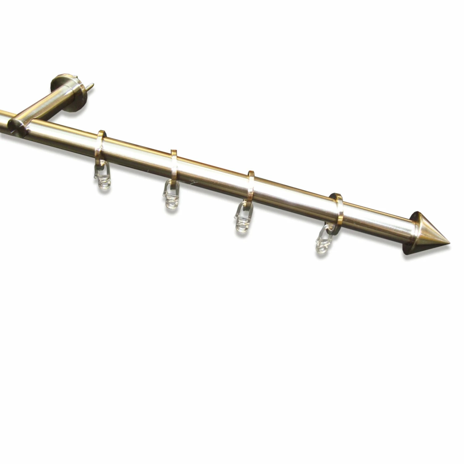 Gardinenstange - edelstahl - mit Spitze - 240 cm 3 Gardinenstange - edelstahl - mit Spitze - 240 cm