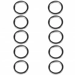 10er-Pack Gardinenringe - edelstahlfarben