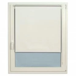 Verdunklungsrollo - weiß - 60x160 cm