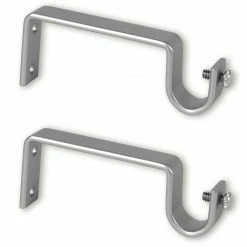 Gardinenstangenträger - titan - flach - 9,5 cm