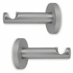 2er-Set Auflagen-Gardinenstangenträger - titan matt