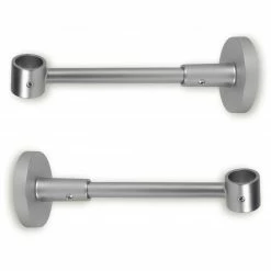2er-Set Gardinenstangenträger - titan - kürzbar