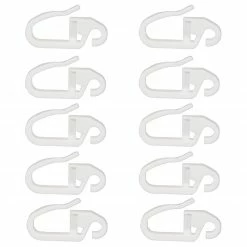 10er-Pack Faltenlegehaken - titan-weiß