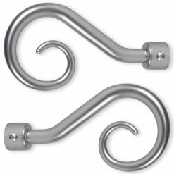 2er-Set Gardinenstangen-Endstück - titan