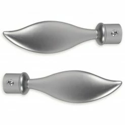2er-Set Gardinenstangen-Endstück - titan