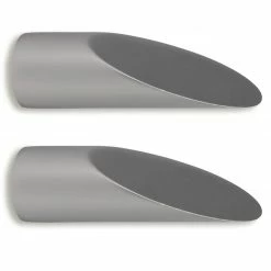 2er-Set Gardinenstangen-Endstücke - titan