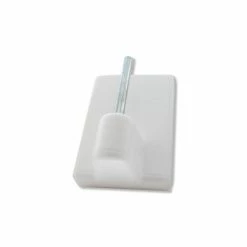 Klebehaken für Vitragestangen - weiß - 4er-Pack