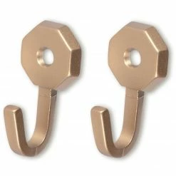 2er-Set Raffhaken - messing - Metall