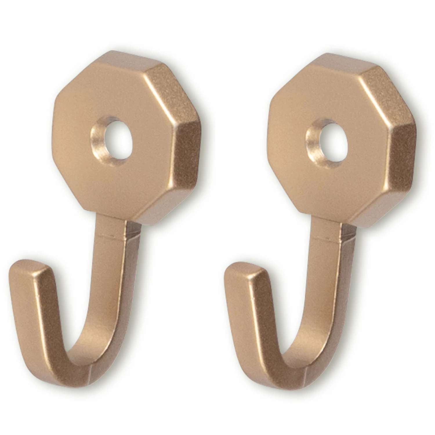 2er-Set Raffhaken - messing - Metall 3 2er-Set Raffhaken - messing - Metall