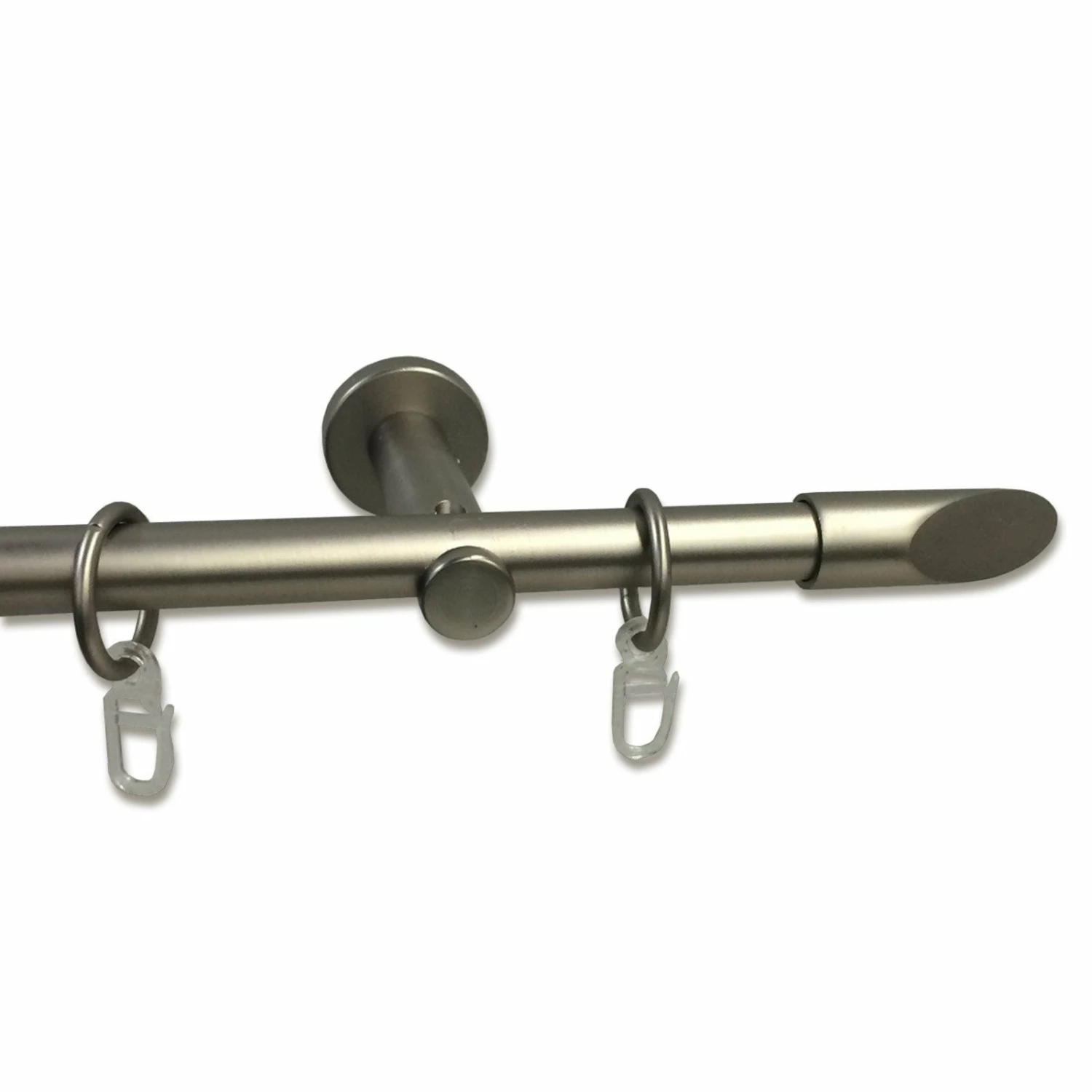 Gardinenstange - Edelstahloptik - 120 cm 3 Gardinenstange - Edelstahloptik - 120 cm