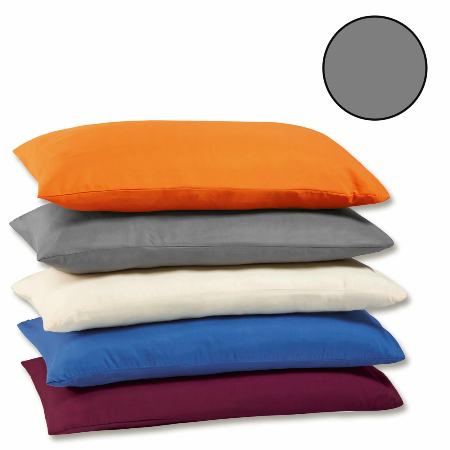 2er-Pack Kissenbezug - grau - 40x40 cm 3 2er-Pack Kissenbezug - grau - 40x40 cm