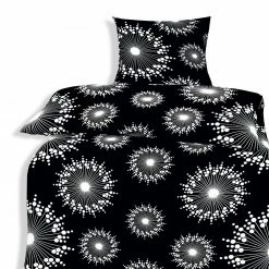 Microfaser-Bettwäsche - schwarz-weiß - 135x200 cm