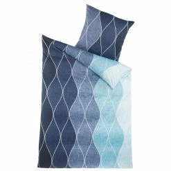 Microfaser-Bettwäsche - blau - 135x200 cm