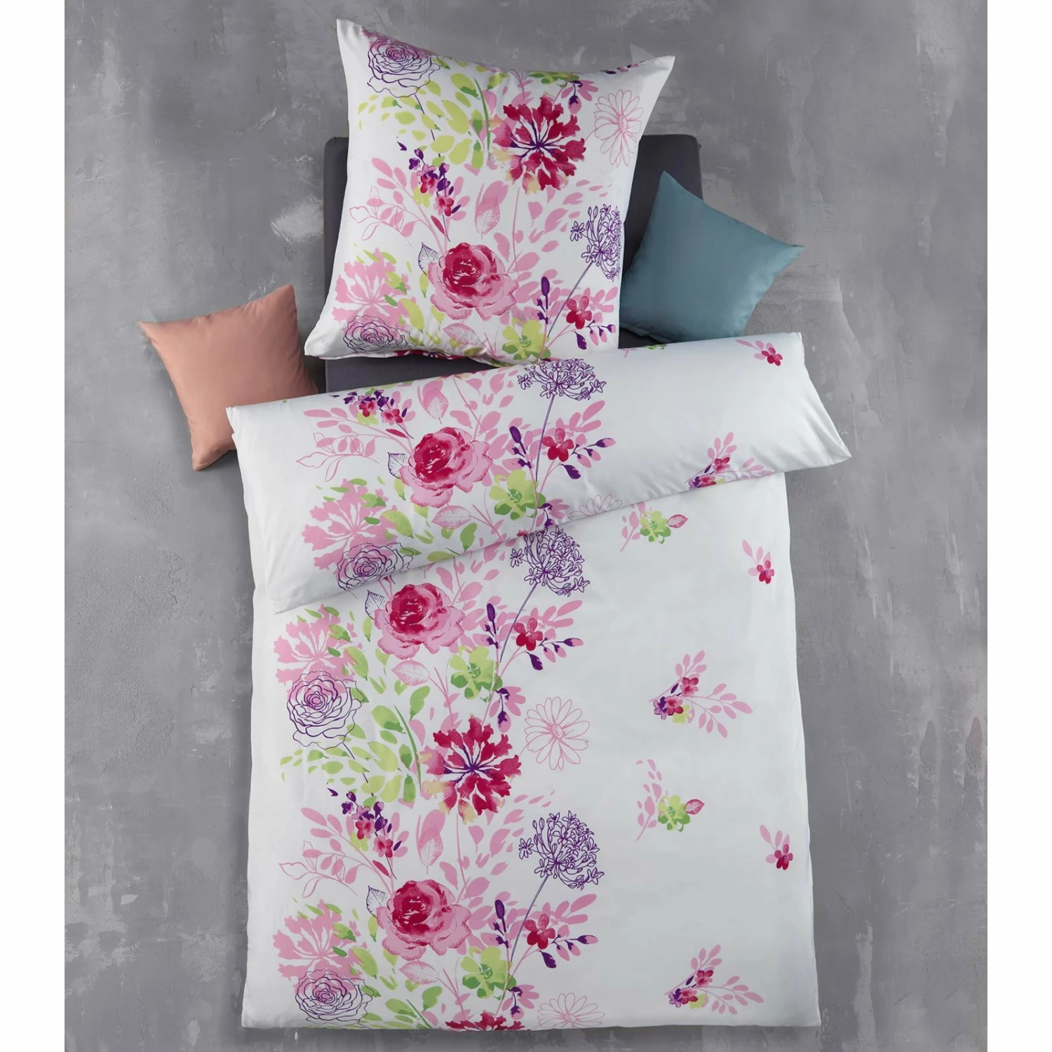 Microfaser-Bettwäsche - rosa-weiß - 135x200 cm 4 Microfaser-Bettwäsche - rosa-weiß - 135x200 cm – Bild 2