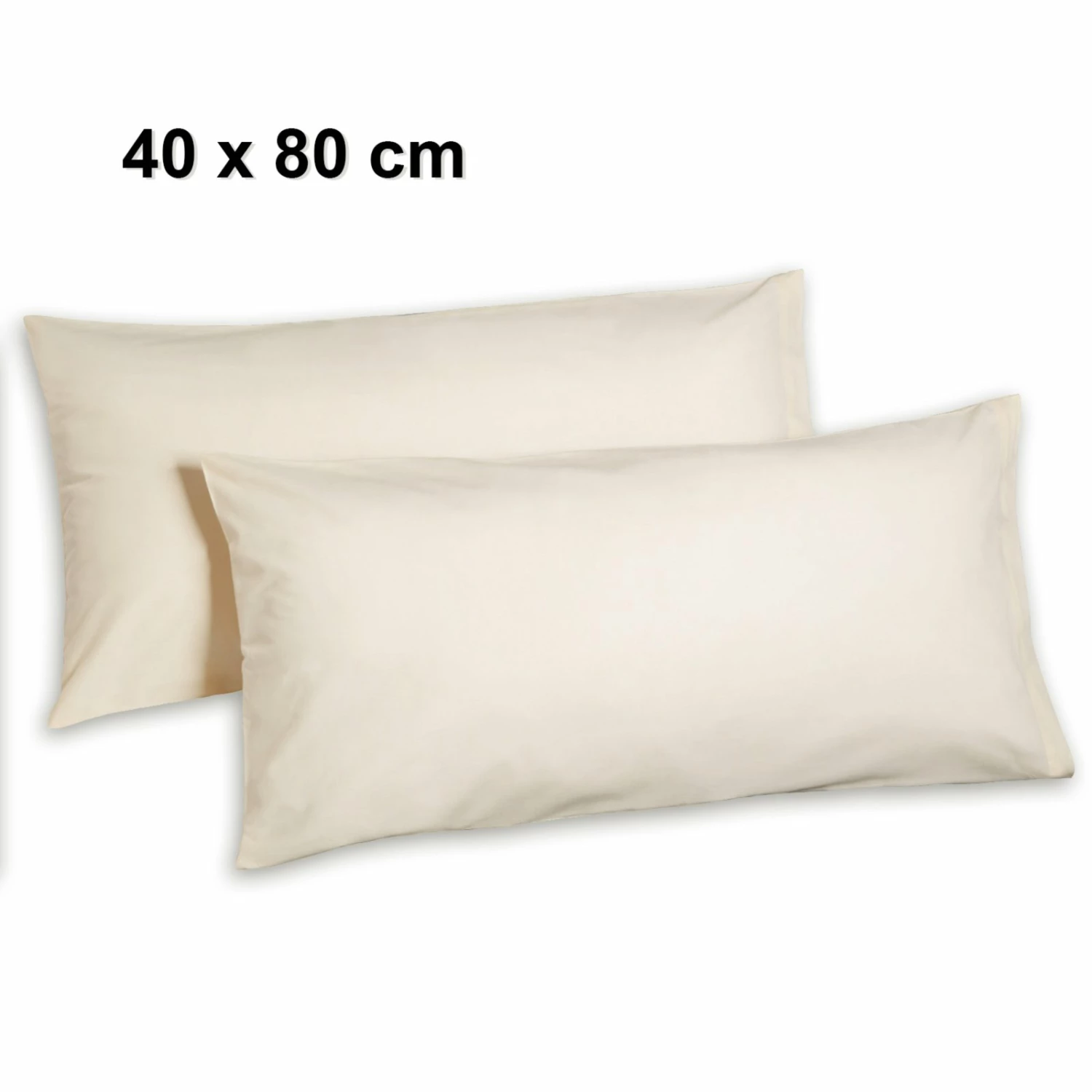 2er-Pack Kissenbezug - weiß - 40x80 cm 4 2er-Pack Kissenbezug - weiß - 40x80 cm – Bild 2