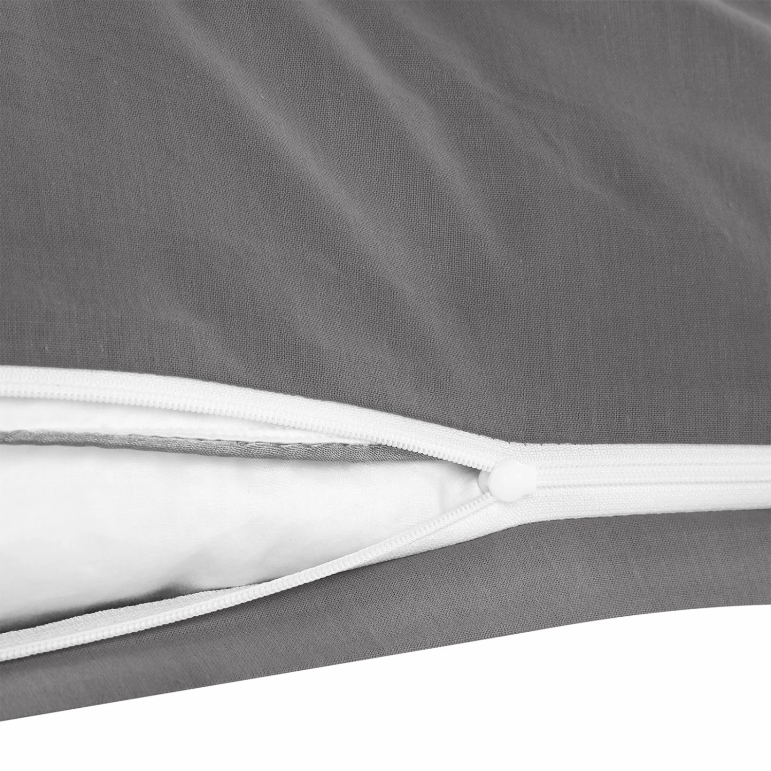 2er-Pack Kissenbezüge - stahlgrau - 40x80 cm 4 2er-Pack Kissenbezüge - stahlgrau - 40x80 cm – Bild 2