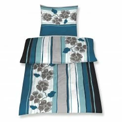 Microfaser-Bettwäsche - petrol - 135x200 cm