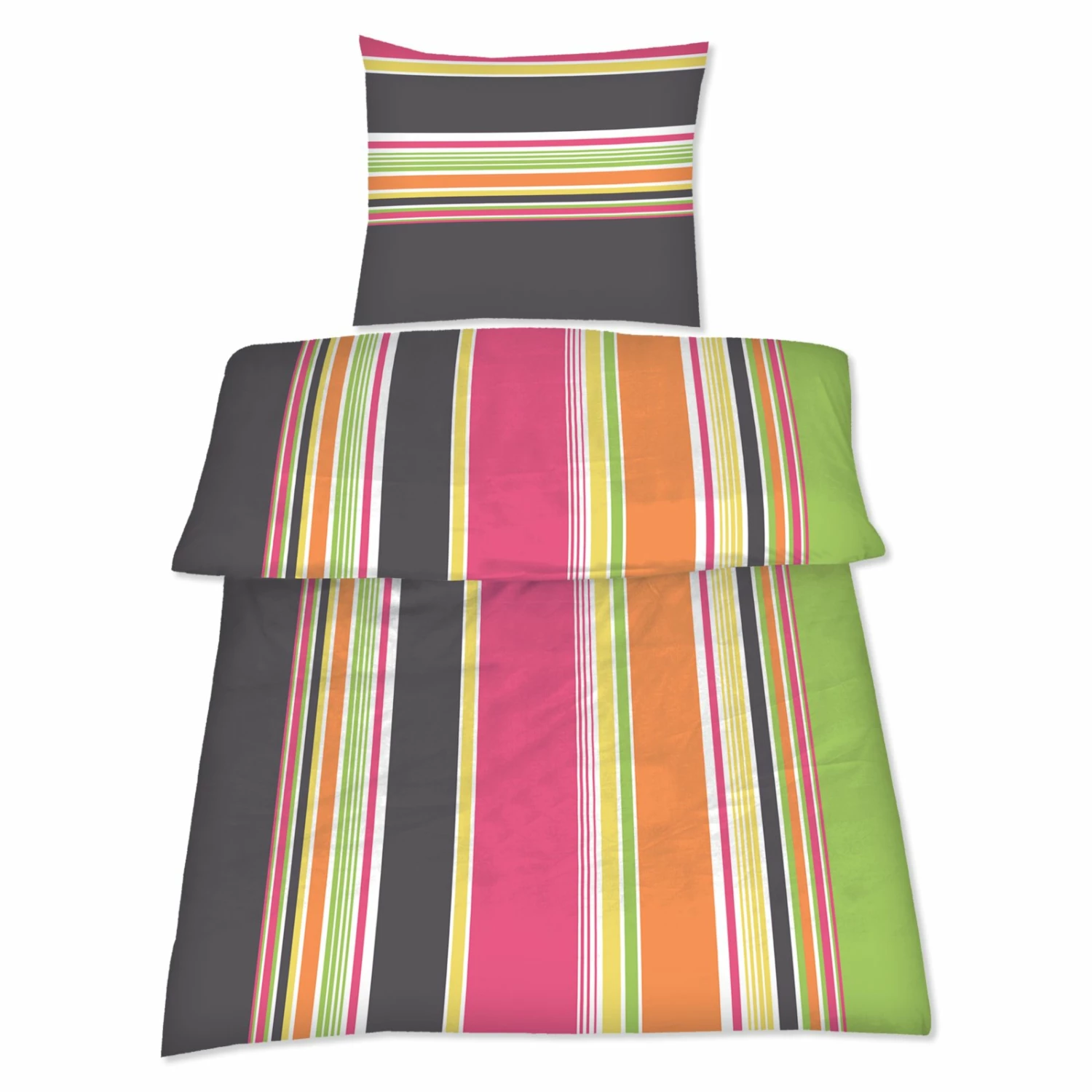 Microfaser-Bettwäsche - multicolor - Streifen - 135x200 cm 3 Microfaser-Bettwäsche - multicolor - Streifen - 135x200 cm