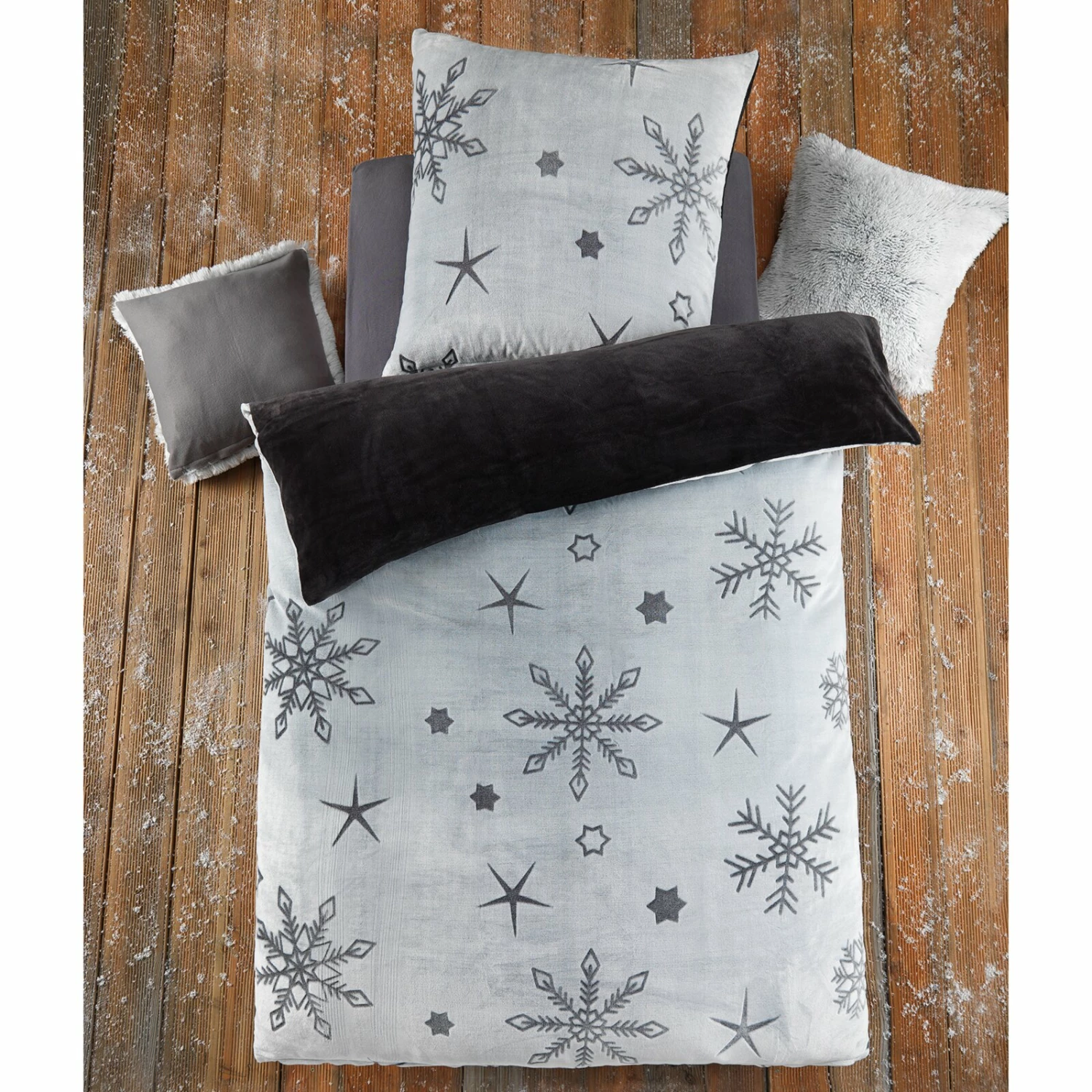 Microfaser-Bettwäsche - grau-anthrazit - 135x200 cm 5 Microfaser-Bettwäsche - grau-anthrazit - 135x200 cm – Bild 3