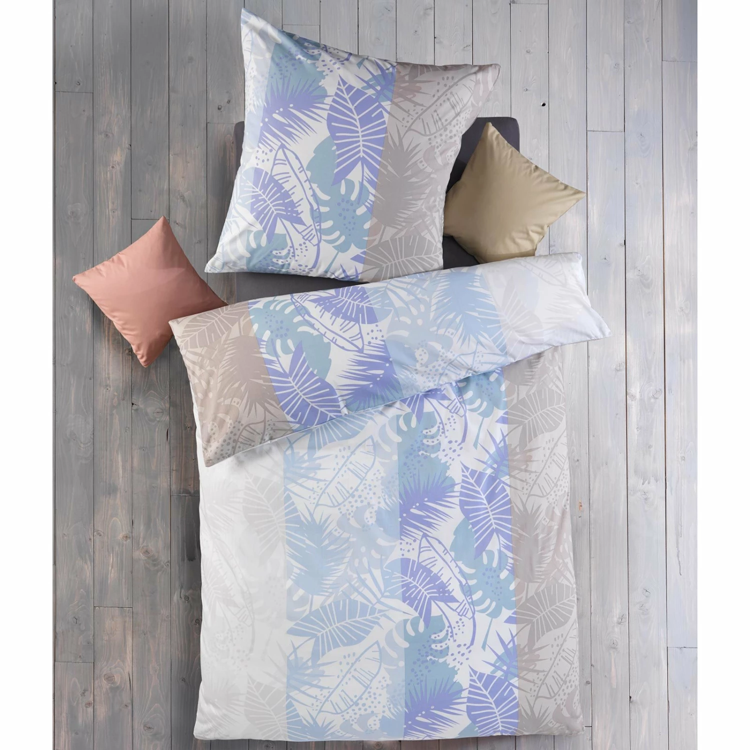 Renforcé-Bettwäsche - blau - 135x200 cm 4 Renforcé-Bettwäsche - blau - 135x200 cm – Bild 2