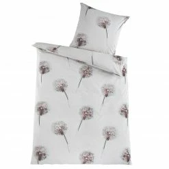 Renforcé-Bettwäsche - weiß - Pusteblume - 135x200 cm