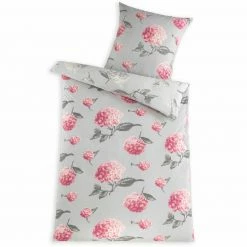 Microfaser-Flausch Wendebettwäsche - Hortensia - 135x200 cm