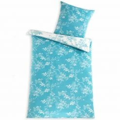 Microfaser-Flausch Bettwäsche - türkis - 135x200 cm