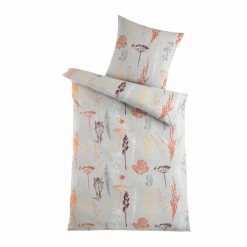 Microfaser-Flausch-Bettwäsche - hellgrau - 135x200 cm