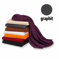 Elastic-Jersey-Spannbettlaken - graphit - 180x200 cm