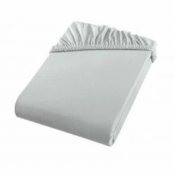 Microfaser-Jersey-Bettlaken - silber - 90x200 cm