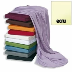 Microfaser-Jersey-Spannbettlaken - ecru - 140x200 cm