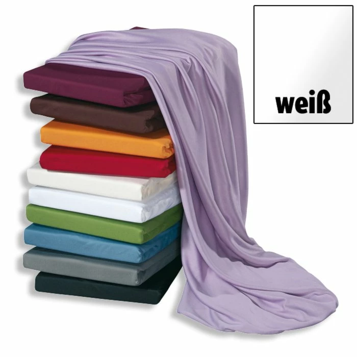 Microfaser-Jersey-Bettlaken - weiß - 180x200 cm 3 Microfaser-Jersey-Bettlaken - weiß - 180x200 cm