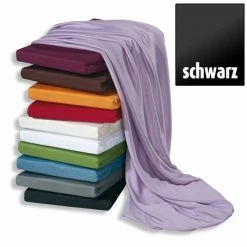 Microfaser-Jersey-Bettlaken - schwarz - 180x200 cm