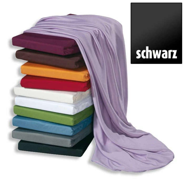 Microfaser-Jersey-Bettlaken - schwarz - 180x200 cm 3 Microfaser-Jersey-Bettlaken - schwarz - 180x200 cm