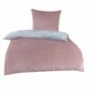 Microfaser-Bettwäsche - rosa-silber - Cashmere-Look - 135x200 cm