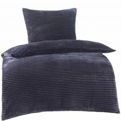 Microfaser-Bettwäsche - anthrazit - Cord-Look - 135x200 cm 6 Microfaser-Bettwäsche - anthrazit - Cord-Look - 135x200 cm -Heimtextilien Verkäufe 0450010500 09 1600Wx1600H