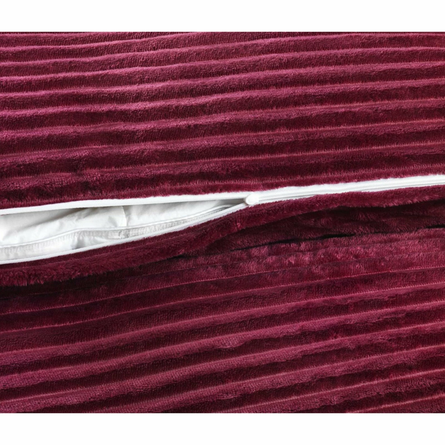 Microfaser-Bettwäsche - bordeaux - Cord-Look - 135x200 cm 4 Microfaser-Bettwäsche - bordeaux - Cord-Look - 135x200 cm – Bild 2