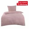 Microfaser-Bettwäsche - rosa - Cord-Look - 135x200 cm -Heimtextilien Verkäufe 0450010502 1600Wx1600H