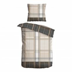 homara Microfaser-Bettwäsche - anthrazit-natur - 135x200 cm