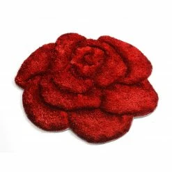 homara Hochflorteppich - rot - Ø 120 cm