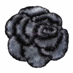 homara Hochflorteppich - Rose 3D - anthrazit - 80x80 cm