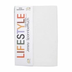 Jersey-Spannbettlaken - weiß - 90x200 cm