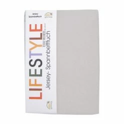 Jersey-Spannbettlaken - grau - 90x200 cm