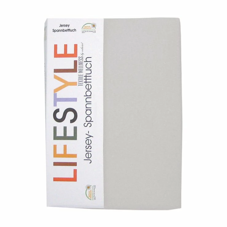Jersey-Spannbettlaken - grau - 90x200 cm 3 Jersey-Spannbettlaken - grau - 90x200 cm