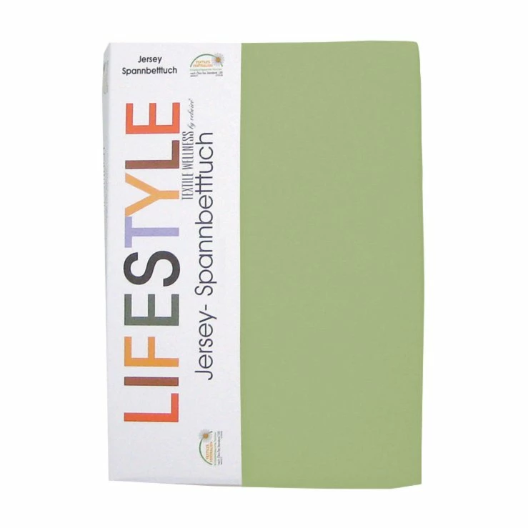Jersey-Spannbettlaken - grün - 90x200 cm 3 Jersey-Spannbettlaken - grün - 90x200 cm