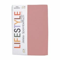 Jersey-Spannbettlaken - rose - 90x200 cm