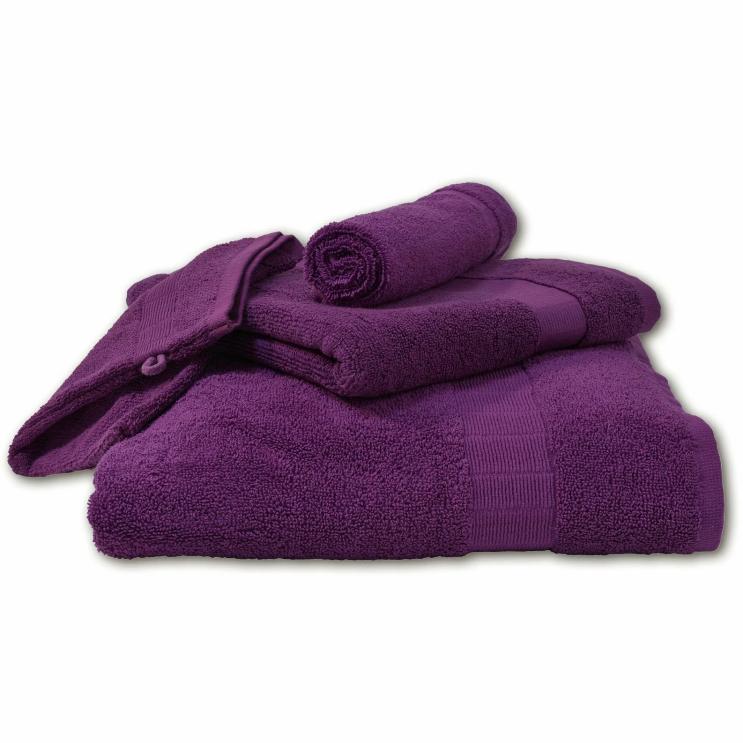 Duschtuch - lila - Baumwolle - 70x140 cm 4 Duschtuch - lila - Baumwolle - 70x140 cm – Bild 2
